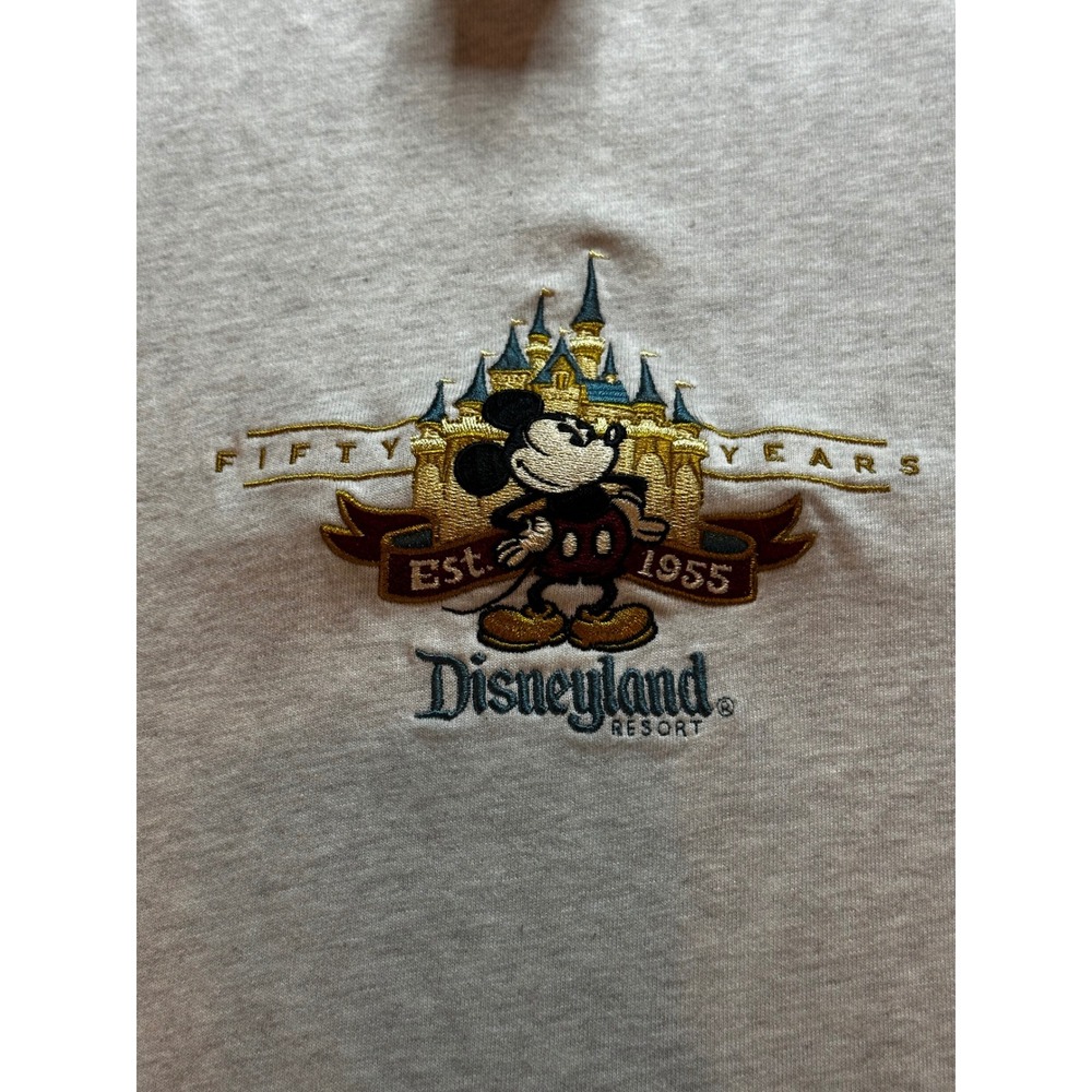 Disney Mickey Mouse Disneyland Resort 50th Anniversary Raglan T-Shirt Grey L